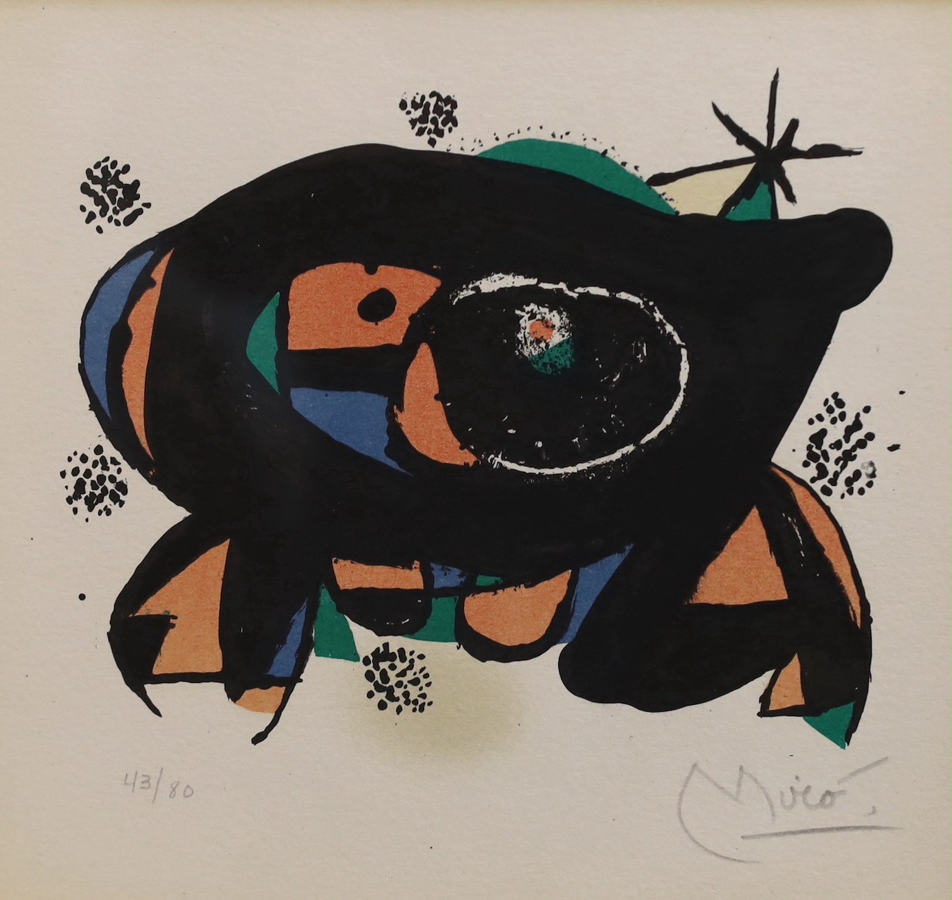 Joan Miro (Spanish, 1893-1983), 'La Rana' (The Frog), colour lithograph, 19 x 20cm